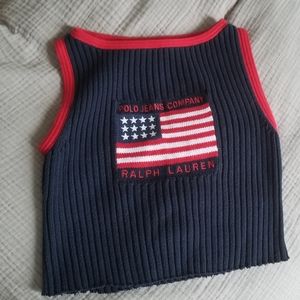Vintage Ralph Lauren American Flag Top